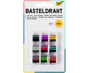 folia set of colorful craft wire, 9-piece.