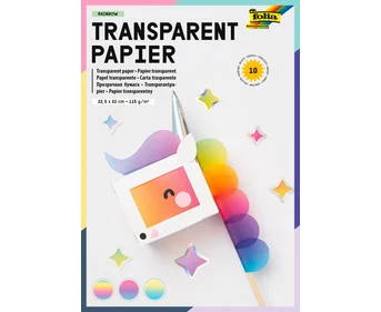 folia tracing paper “Rainbow”, 115 g/m², 22.5 x 32 cm, 10 sheets