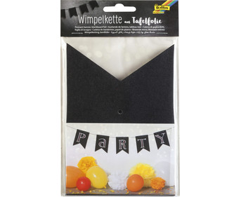 folia pennant chain made of chalkboard foil