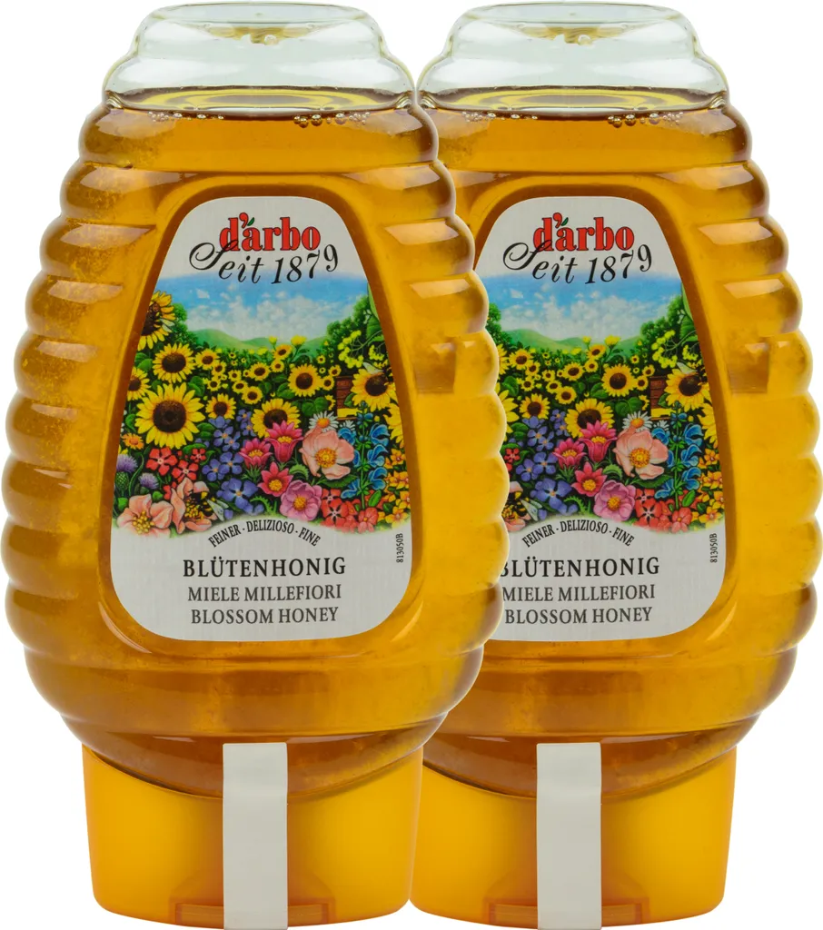 Food-United Natural Blossom Honey 2 x 500g Dispensing Bottles from DARBO