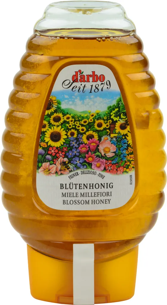 Food-United FLOWER HONEY natural 500g dosing bottle from DARBO