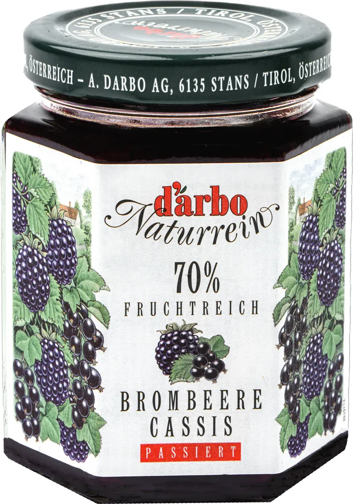Food-United DARBO FRUIT SPREAD Blackberry Cassis Blackcurrant 200g