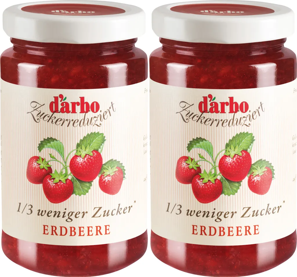Food-United DIET JAM STRAWBERRY 2x 330g with 67% fewer calories from Darbo