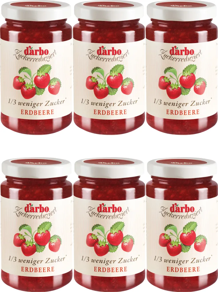 Food-United DIET JAM STRAWBERRY 6x 330g with 67% fewer calories from Darbo