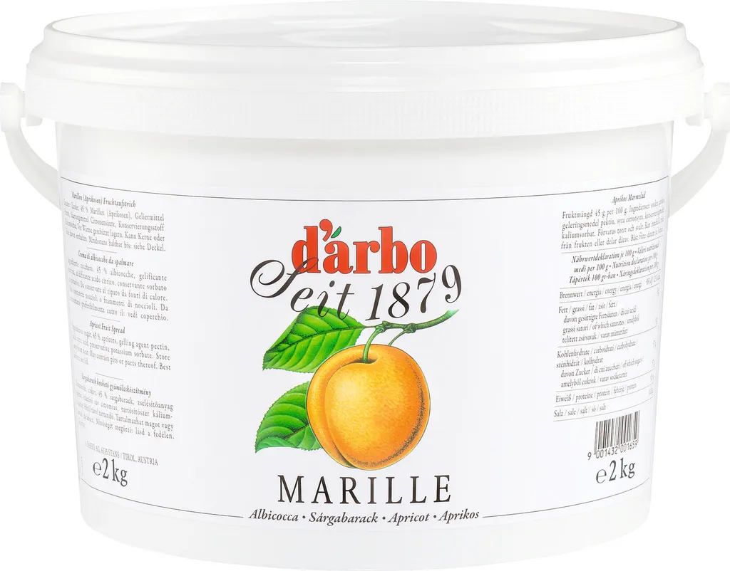 Food-United FRUIT SPREAD APRICOT 2 kg bucket from Darbo