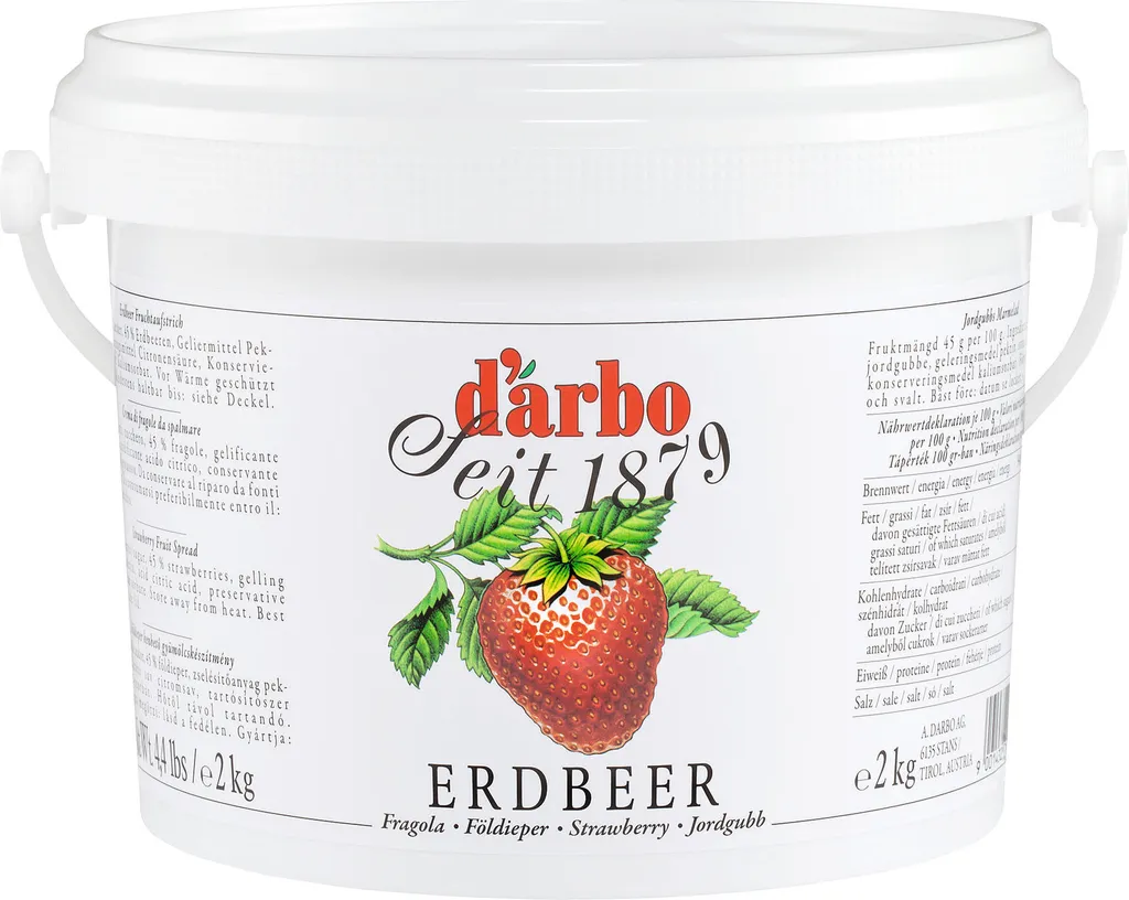 Food-United FRUIT SPREAD STRAWBERRY 2kg bucket from DARBO highest quality
