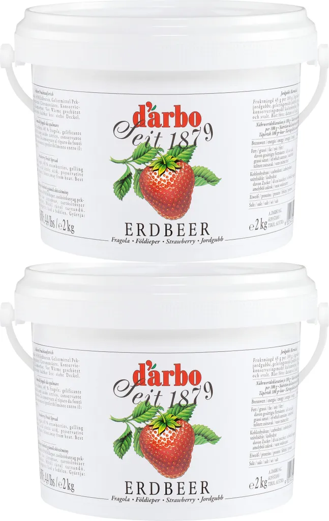 Food-United FRUIT SPREAD STRAWBERRY 2x 2kg bucket from DARBO highest quality