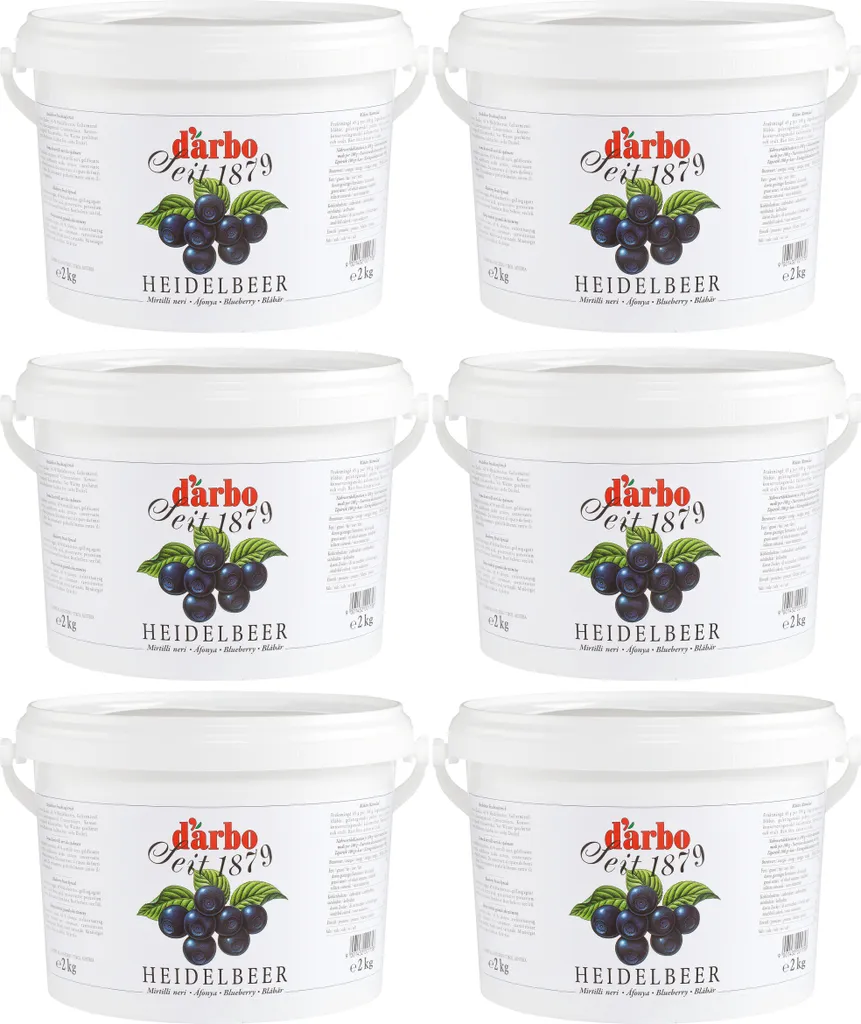 Food-United FRUIT SPREAD BLUEBERRY 2x 2kg bucket fruity from DARBO