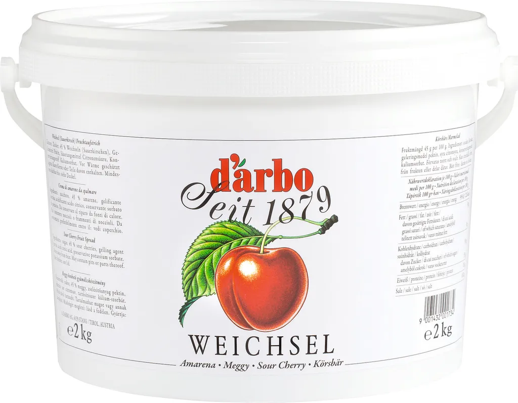 Food-United FRUIT SPREAD SOUR CHERRY SOUR CHERRY 2 kg bucket from DARBO