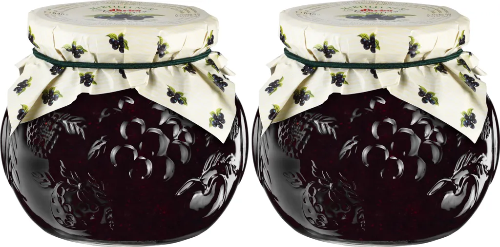 Food-United BLUEBERRY JAM EXTRA NATURAL 2x 640g decorative jar from DARBO