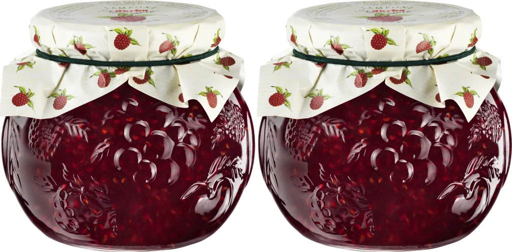 Food-United RASPBERRY JAM EXTRA NATURAL 2x 640g decorative jar from DARBO