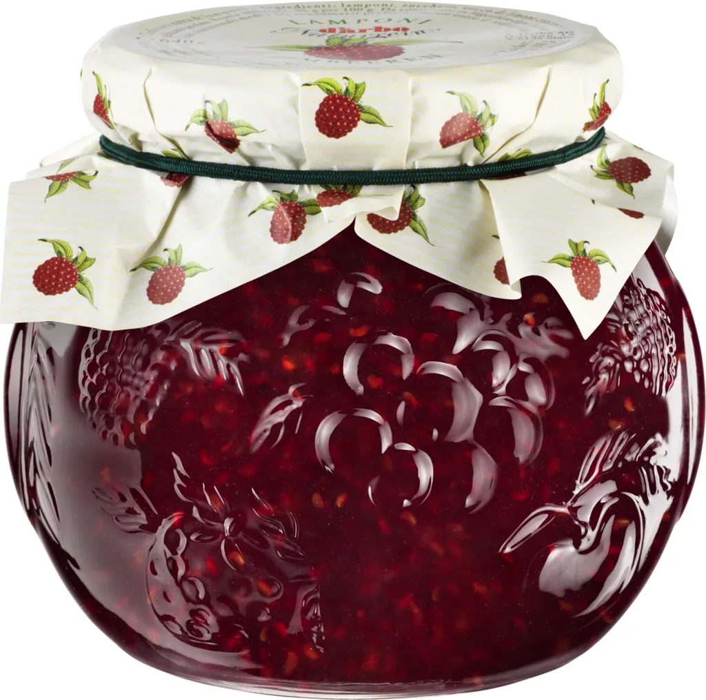 Food-United RASPBERRY JAM EXTRA NATURAL 640g decorative jar from DARBO