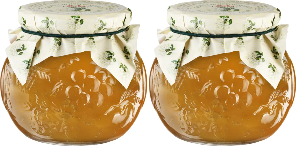 Food-United Elderflower Jelly natural 2x 640g in decorative glass jar by DARBO