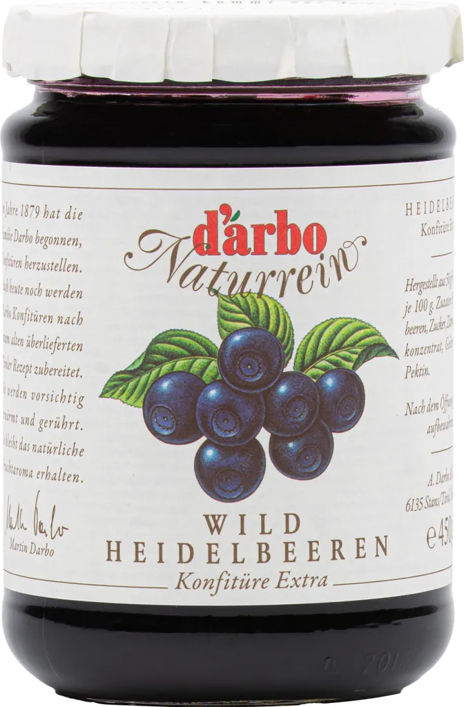 Food-United EXTRA JAM wild blueberries 450g by DARBO Naturally pure blueberry jam, fruit jam, perfect for bread and rolls, wild berry fillings, cakes, breakfast, blackberry curd porridge, pudding, ice cream, pastries