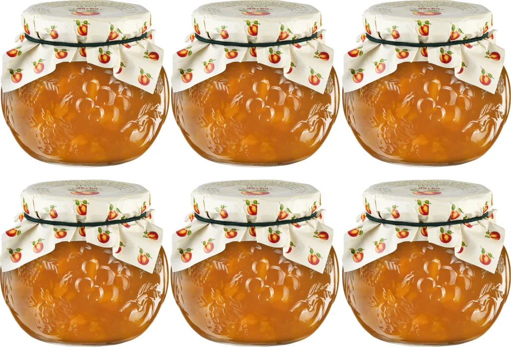 Food-United PEACH JAM Extra Natural 6x 640g Decorative Jar from DARBO