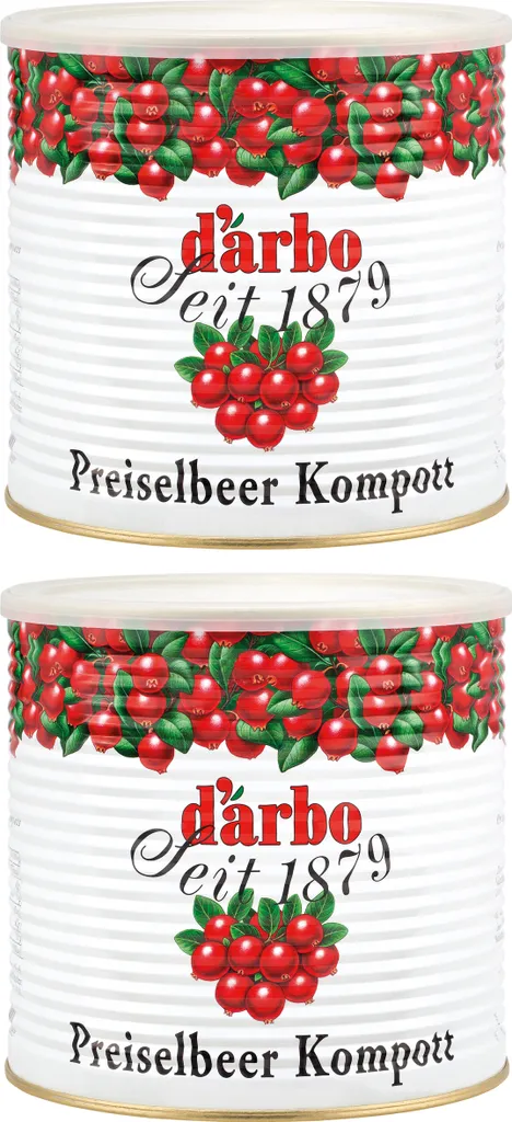 Food-United Cranberry Compote, slightly tart, 2 x 2.8 kg cans from DARBO