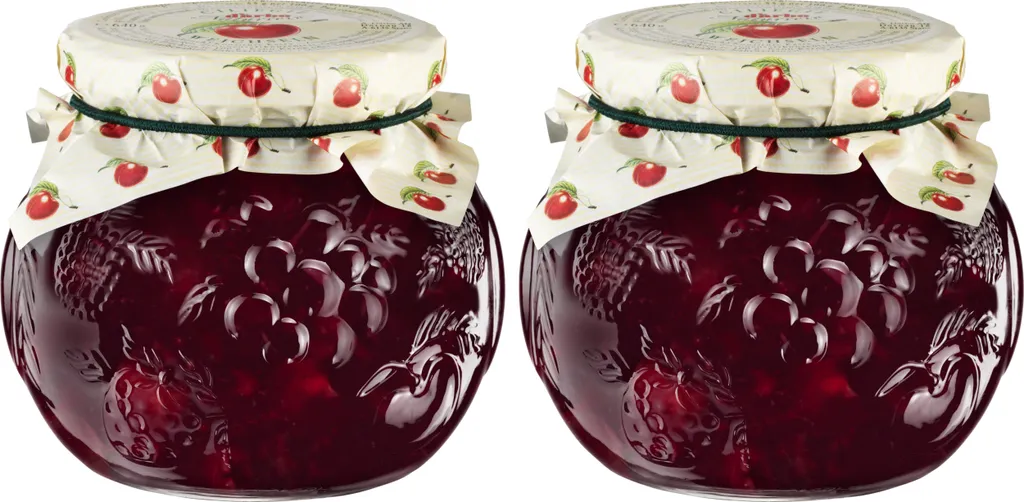 Food-United SOUR CHERRY-SOFT CHERRY JAM EXTRA 2x 640g in a decorative jar DARBO
