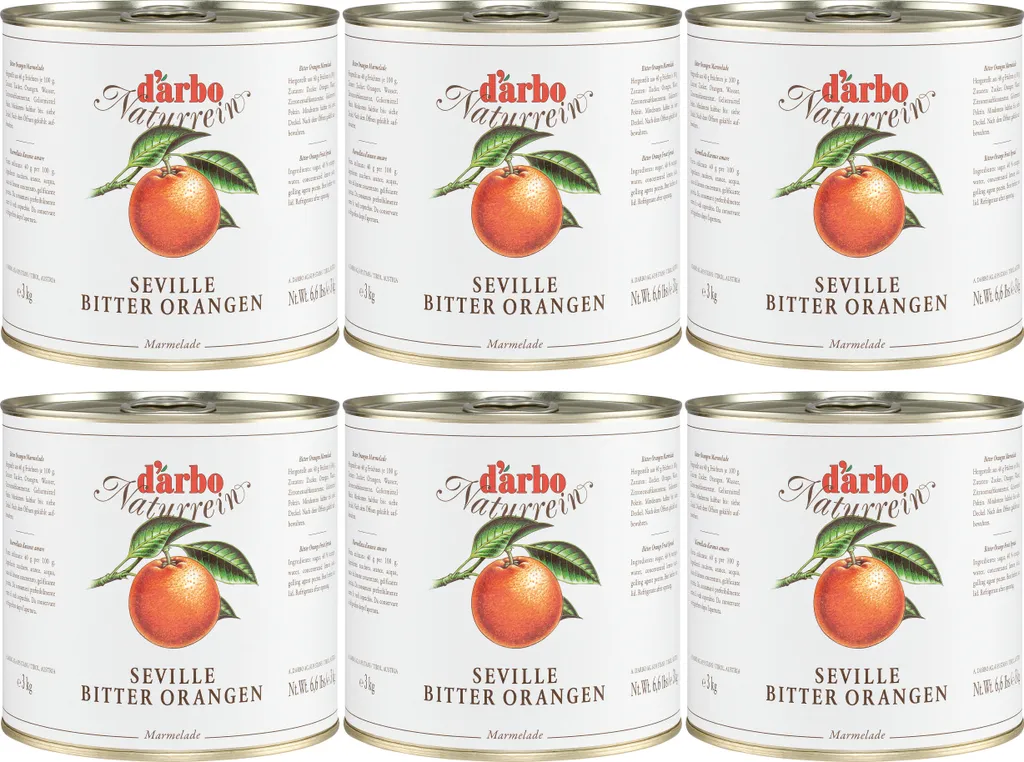 Food-United SEVILLE BITTER ORANGE MARMALADE 6x 3kg can from DARBO