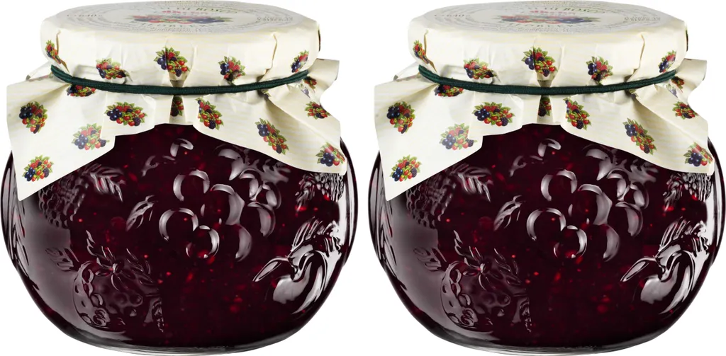 Food-United Wild Berry Jam Extra Natural 2x 640g DARBO in a decorative jar