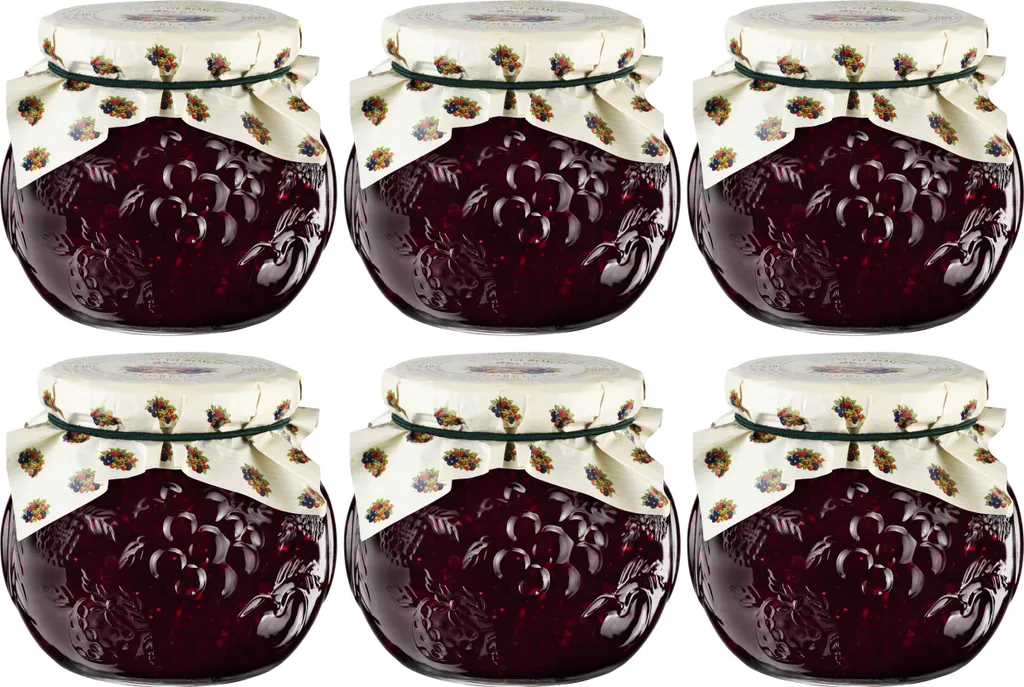 Food-United Wild Berry Jam Extra Natural 6x 640g DARBO in a decorative jar