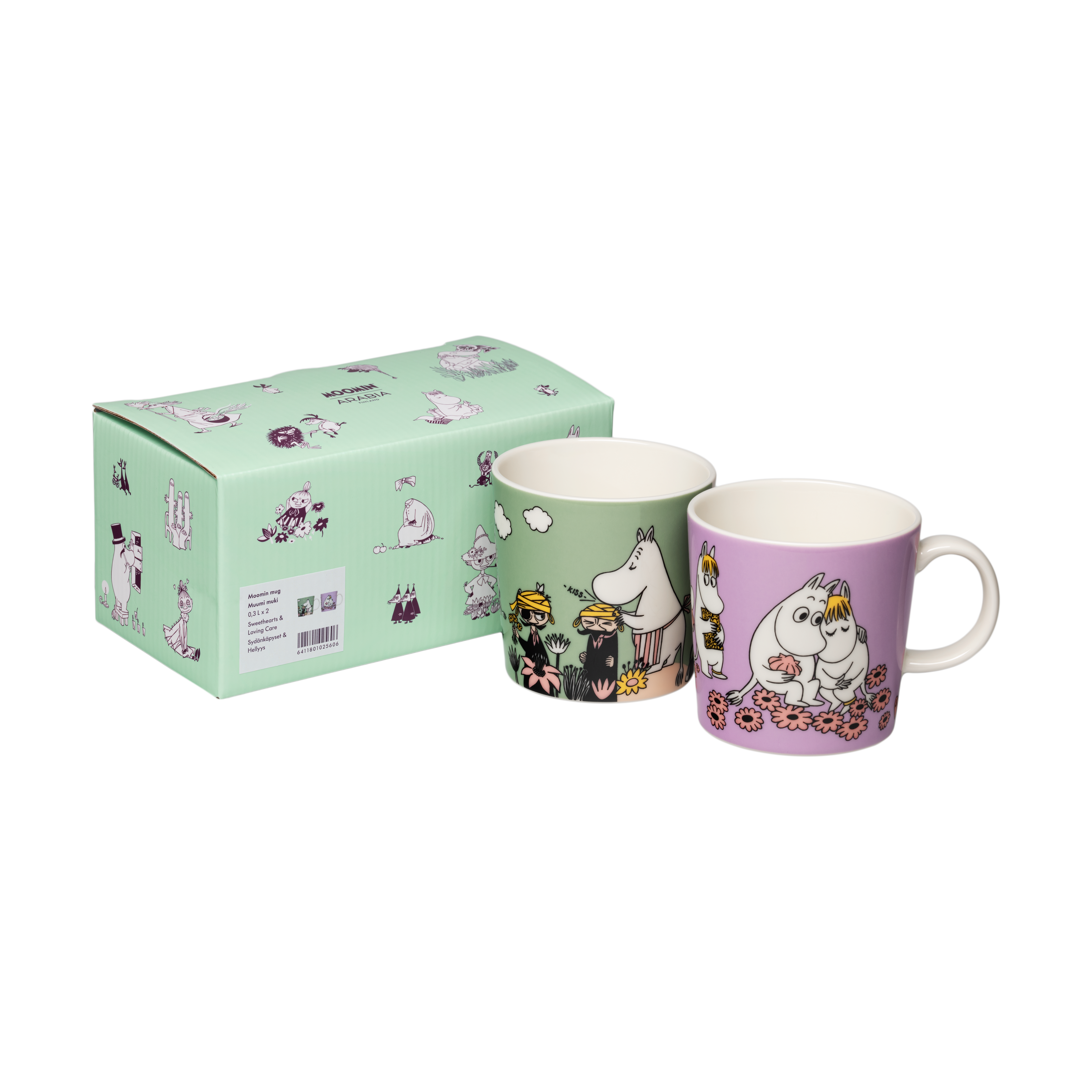 Moomin Arabia Förälskade & Omtanke Moomin cup 2-piece