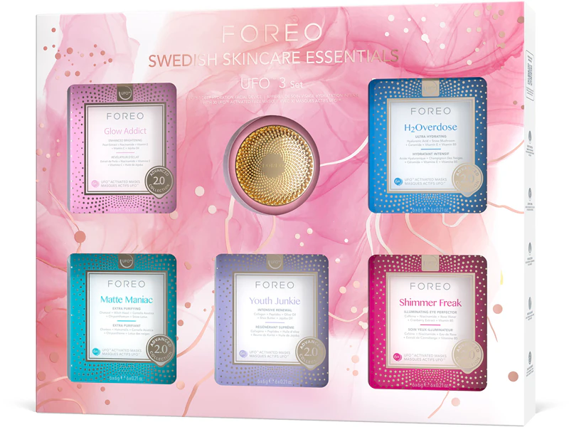 FOREO Swedish Skincare Essentials UFO™ 3 Set Set to smooth and hydrate the skin