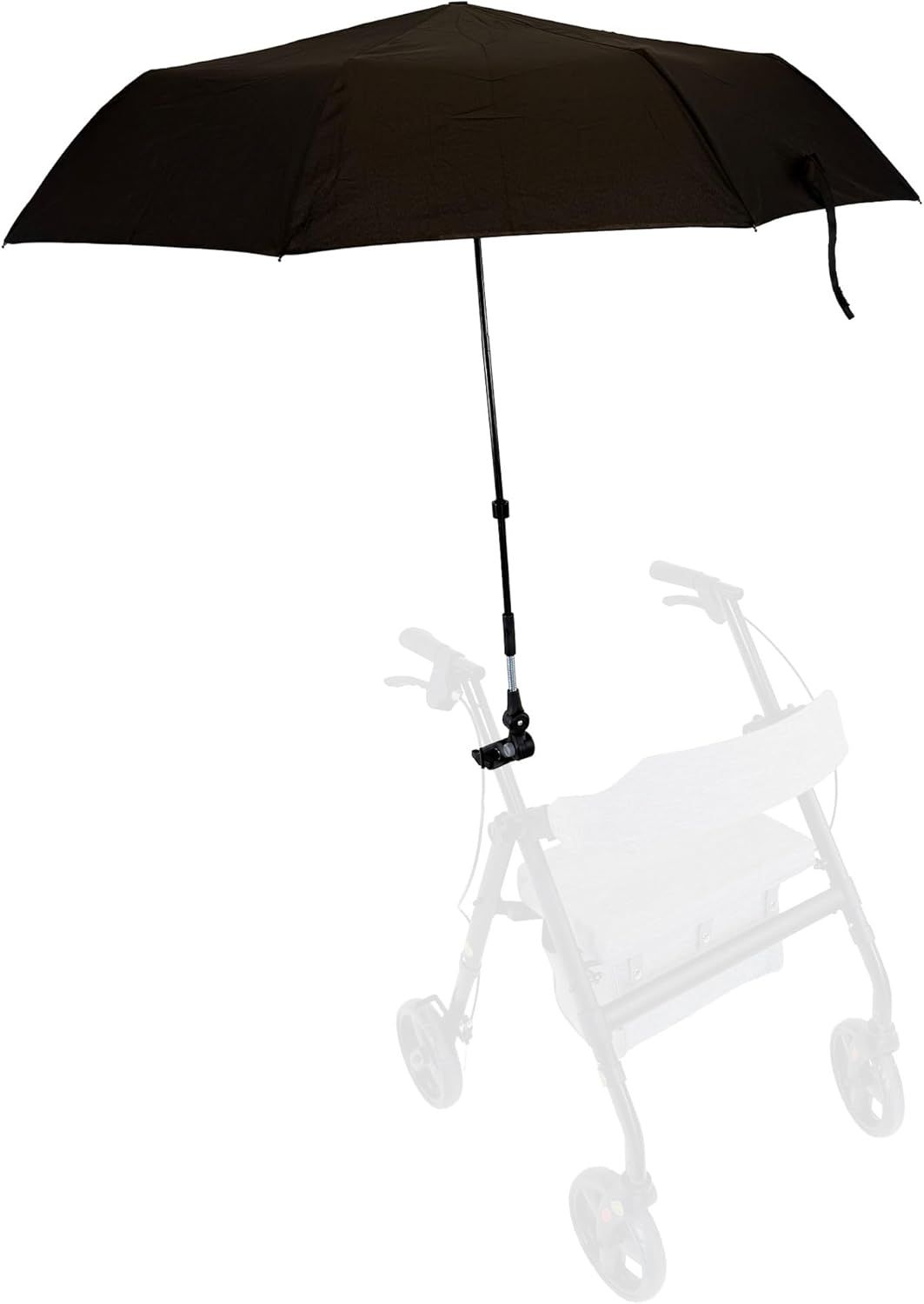 ForeverSenior Umbrella Holder for Rollators - Height-Adjustable Rollator Umbrella