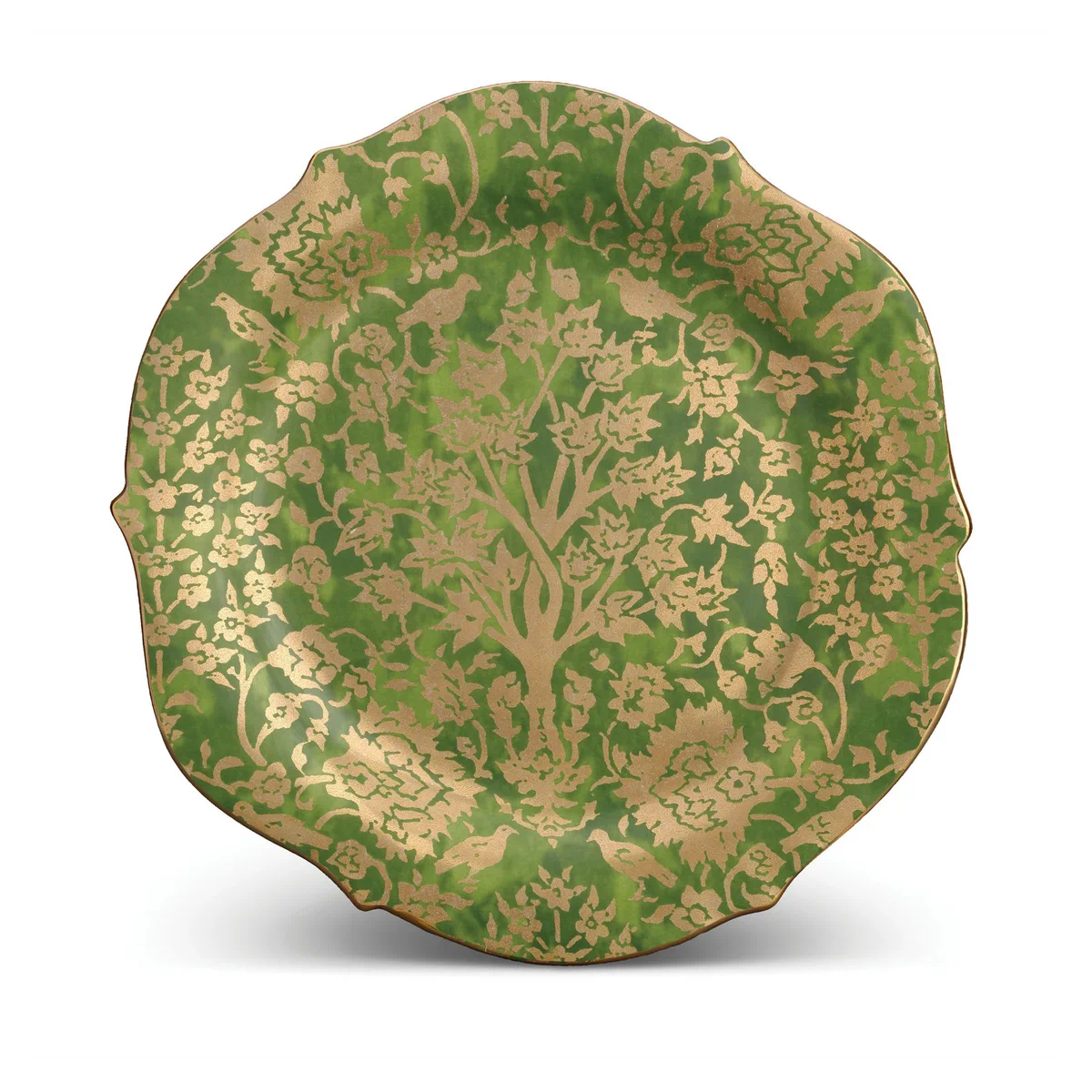 Fortuny round plate, green by LObjet