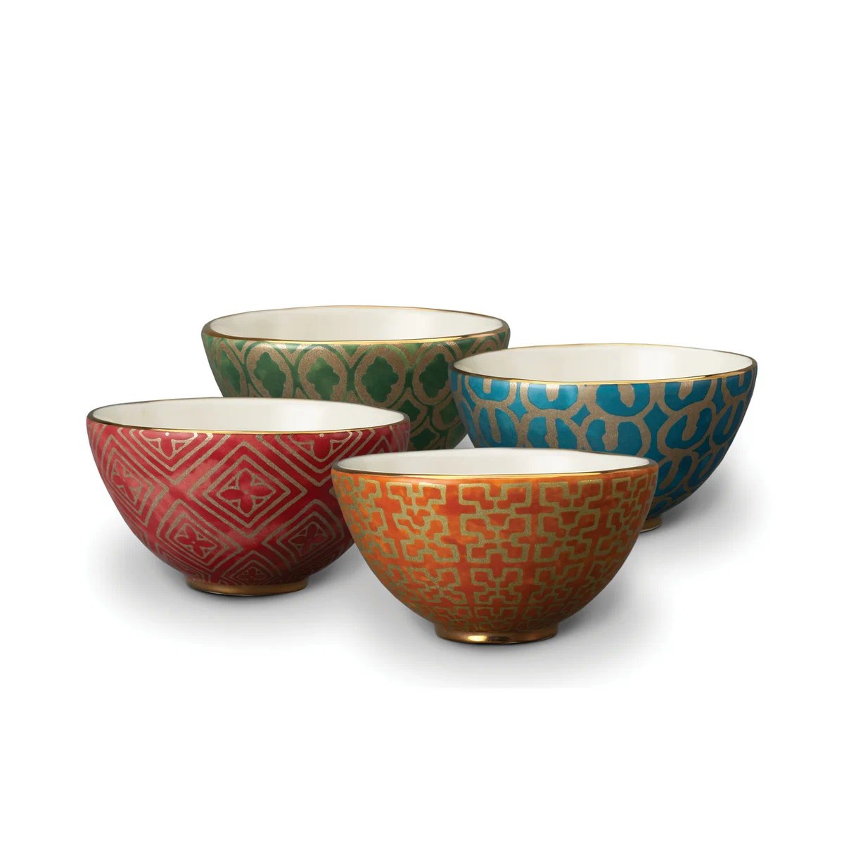 Fortuny Set of 4 Cereal Bowls, 4 Colors by LObjet