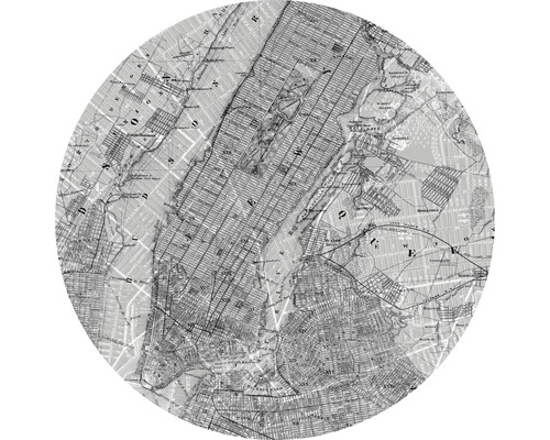 Komar Photo wallpaper self-adhesive D1-056 Dot Map Ø 125 cm