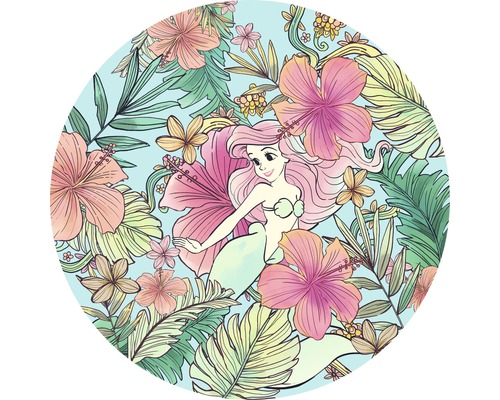 Komar Photo wallpaper self-adhesive DD1-001 Dot non-woven Ariel Ocean Flowers Ø 125 cm