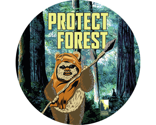 Komar Photo wallpaper self-adhesive DD1-015 Dot Star Wars Protect the Forest Ø 125 cm