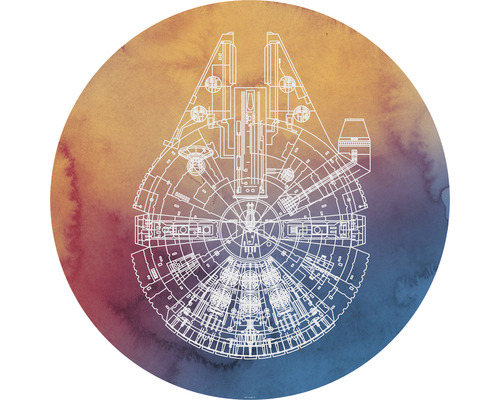 Komar Photo wallpaper self-adhesive DD1-027 Dot Star Wars Millennium Falcon Ø 125 cm