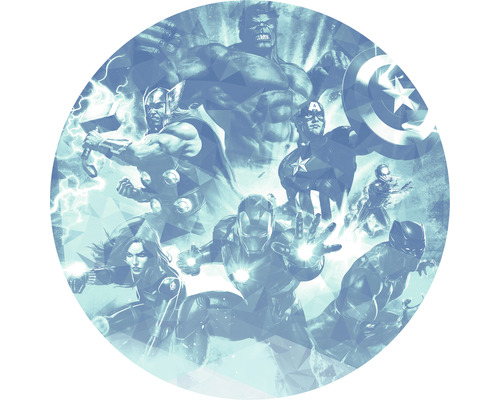 Komar Photo wallpaper self-adhesive DD1-031 Dot Avengers Blue Power Ø 125 cm