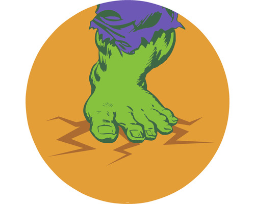 Komar Photo wallpaper self-adhesive DD1-032 Dot Avengers Hulks Foot Pop Art Ø 125 cm