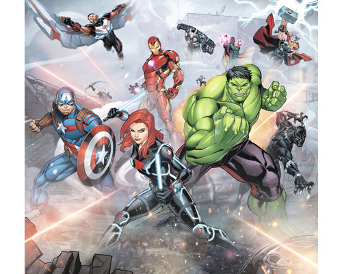 Komar Photo wallpaper non-woven IADX6-074 Into Adventure Avengers Street Revenge 6-piece. 300x280cm