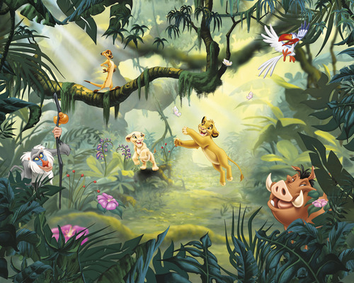 Komar Photo wallpaper non-woven IADX7-004 Into Adventure Disney Lion King Hakuna Matata 7-piece. 350x280cm