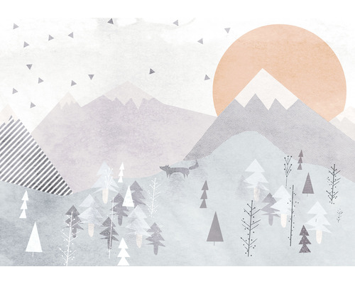 Komar Photo wallpaper non-woven IAX8-0048 Into Adventure Fox Journey 8 pieces. 400x280cm