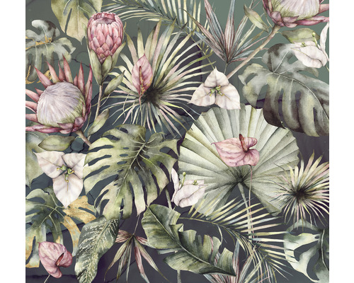 Komar Photo wallpaper non-woven INX6-043 Ink Monstera world 6 pieces. 300x280cm