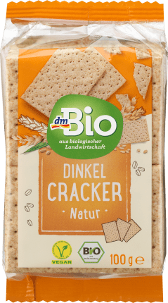 dmBio Crackers, natural spelt crackers, 100 g