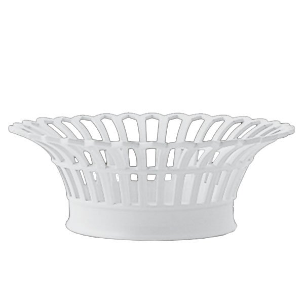 French basket without foot, white (24x10cm) by KPM