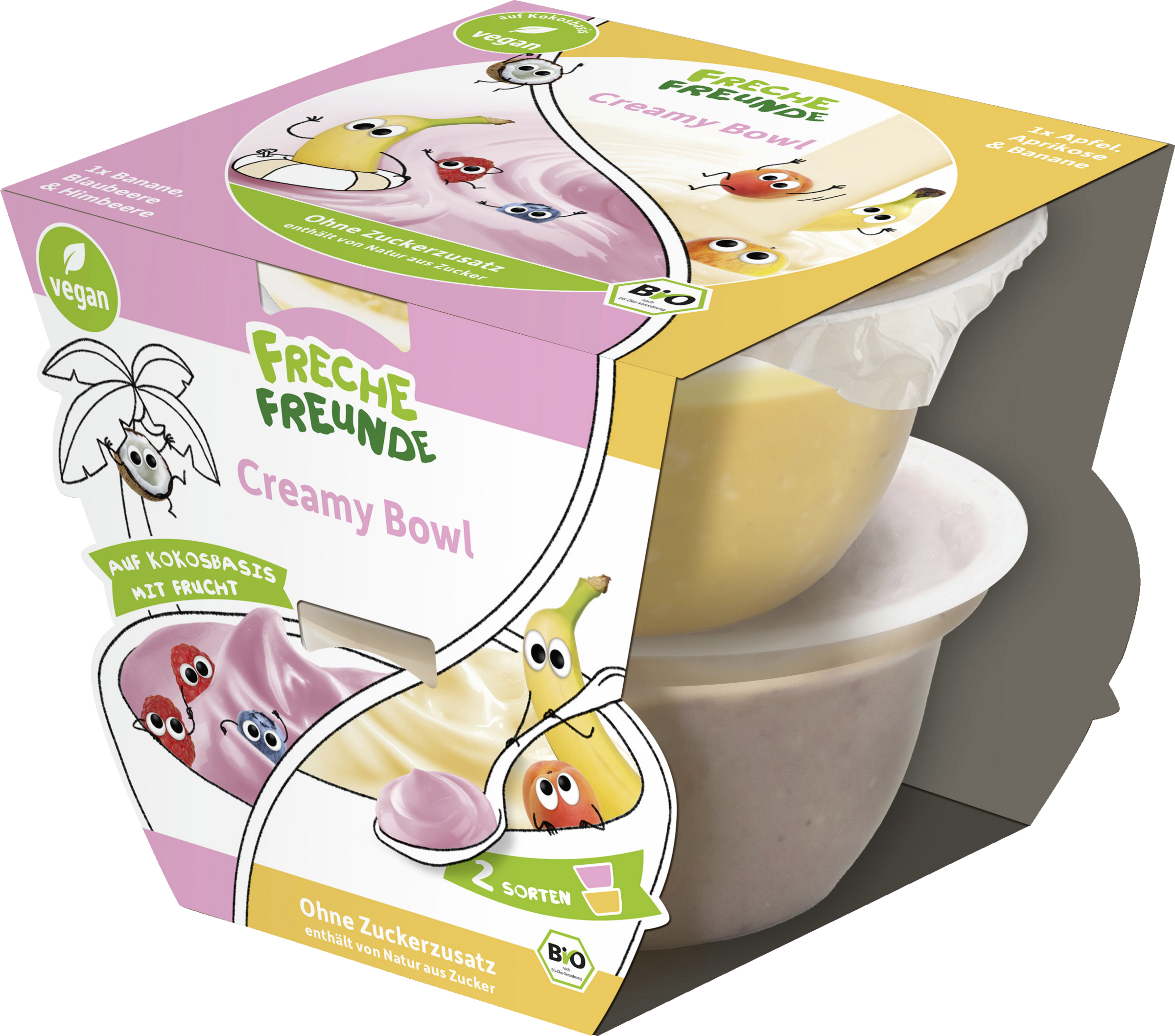 Freche Freunde Organic Creamy Bowl 2-pack 240g