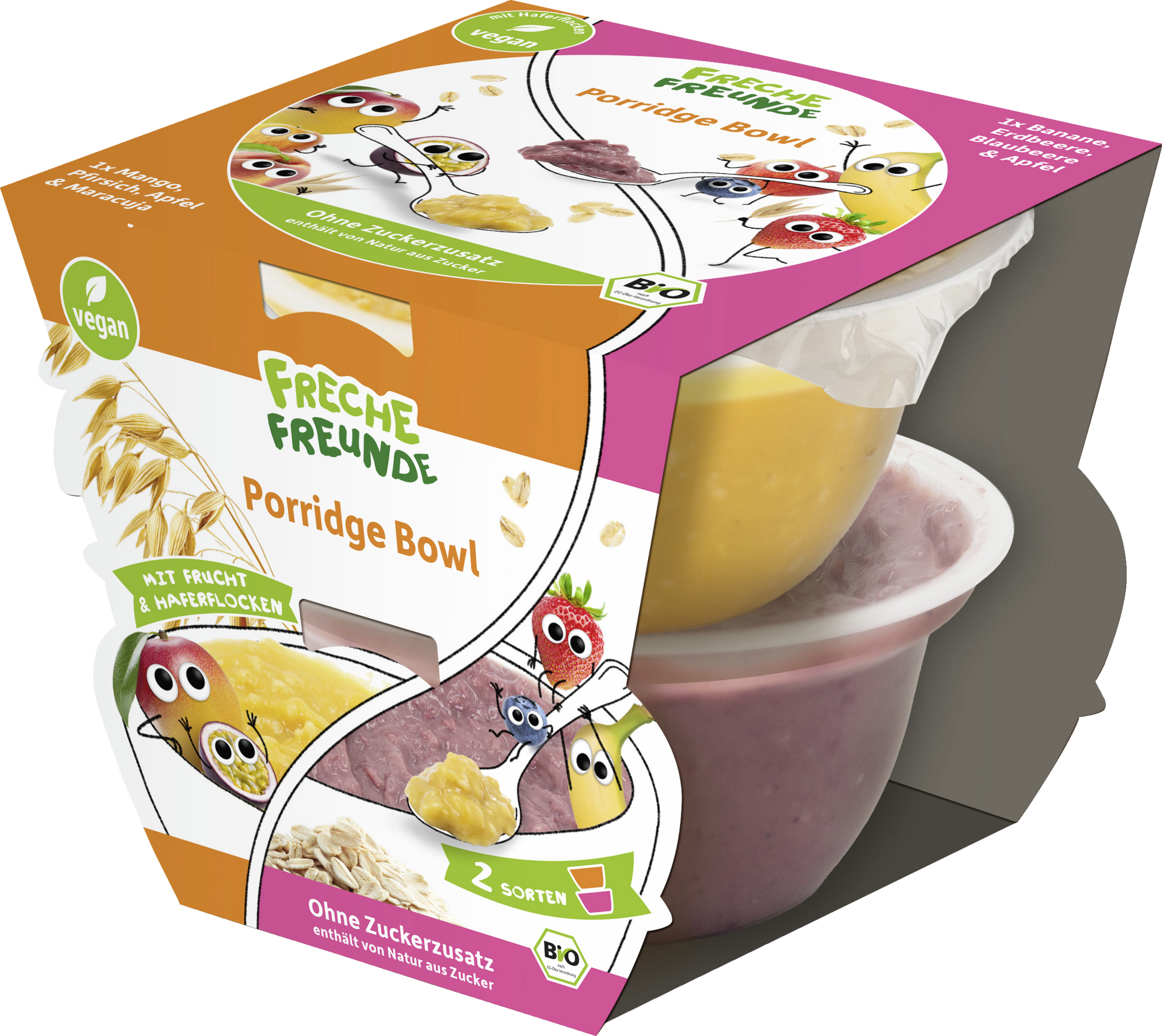 Freche Freunde Organic Porridge Bowl 2-pack 240g