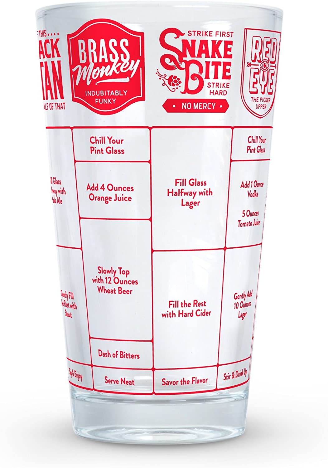 KitchenCraft Fred \"Good Measure\" Gin Cocktail Measuring Cup, 9 x 9 x 15 cm