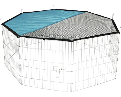 Kerbl Outdoor enclosure with 8 grids 57 x 56 cm including net and integrated sun protection