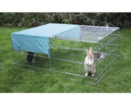 Kerbl Outdoor enclosure including sun protection 144 x 112 x 60 cm galvanized