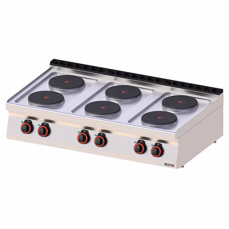 Freestanding electric cooker with 6 hobs 120 - Line 700 C7FOE6F120 Casselin
