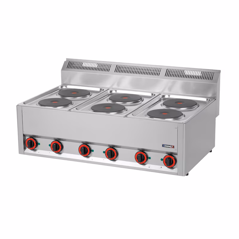 Freestanding electric cooker with 6 hobs B 99 - Line 600 C6FOE6FT99 Casselin