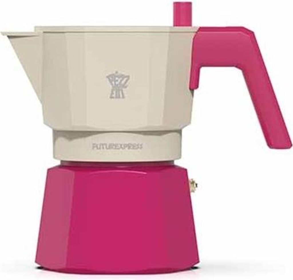 French: 3-cup coffee pot 15.5 x 8.7 x H14.2 cm - White Pink - Futurexpress - Pezzetti