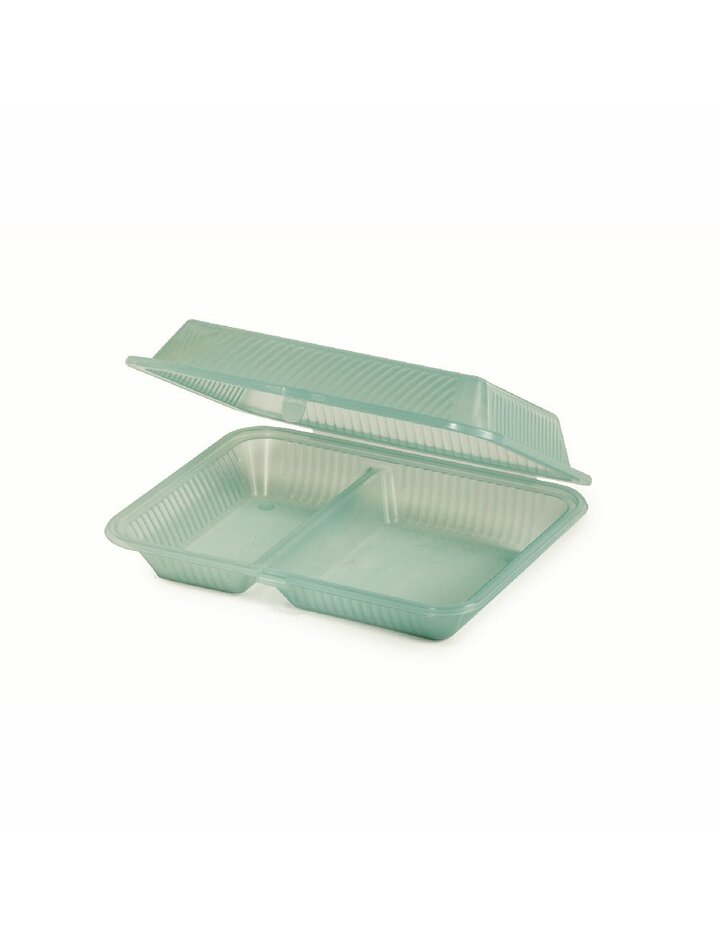 Frilich Eco-Takeaway Box With 2 Compartments Green